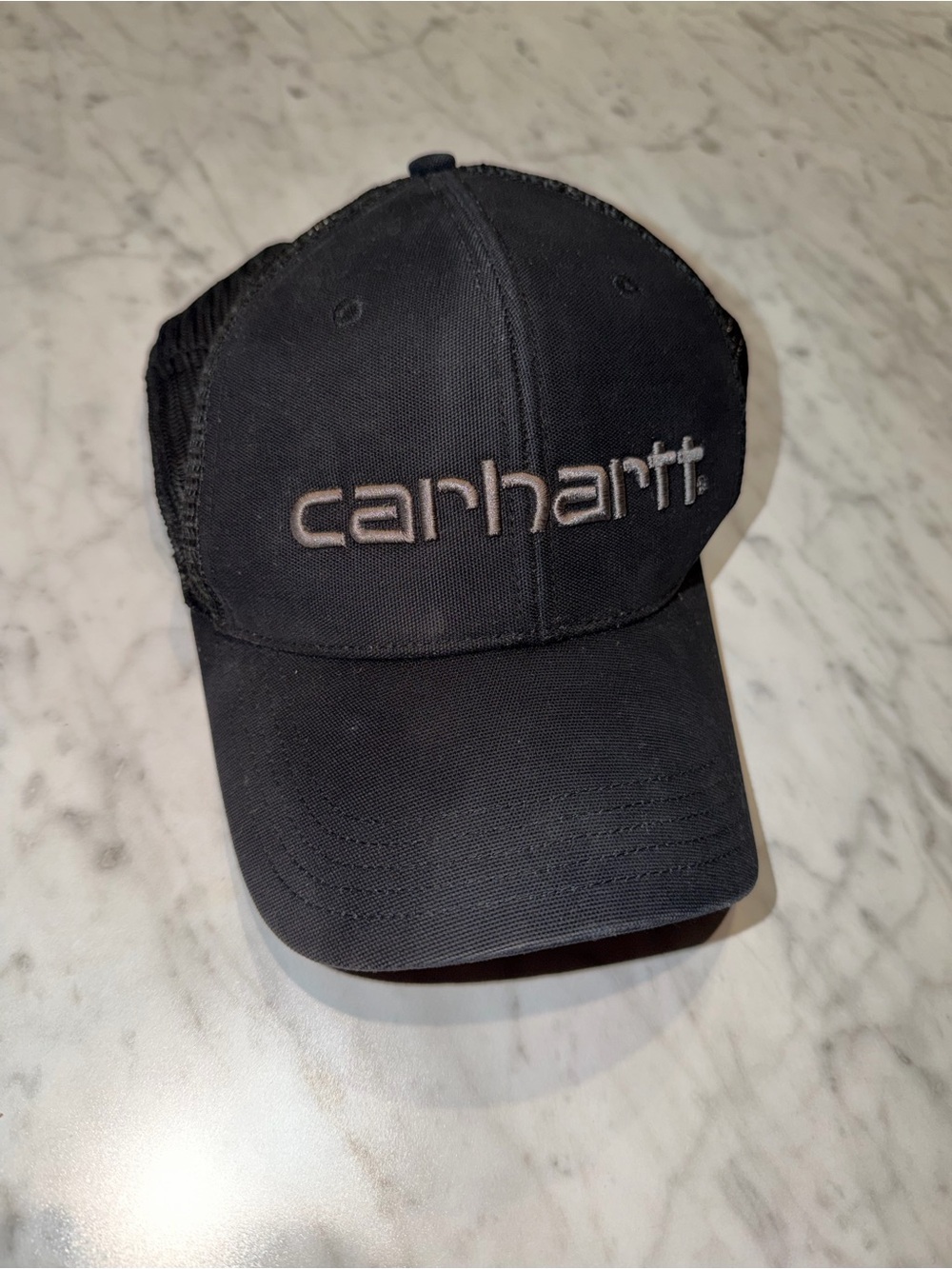 Carhartt Black Mesh Back Logo Cap